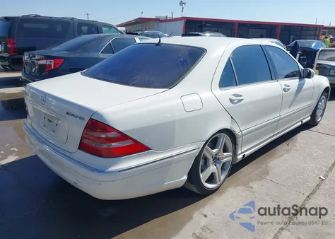 2002 Mercedes-Benz S 430 z USA, uszkodzony, nr VIN WDBNG70J52A252163